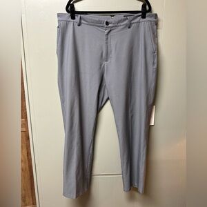 DUNNING Mens Gray Golf Performance Flat Front Dress Pants Size 40x30